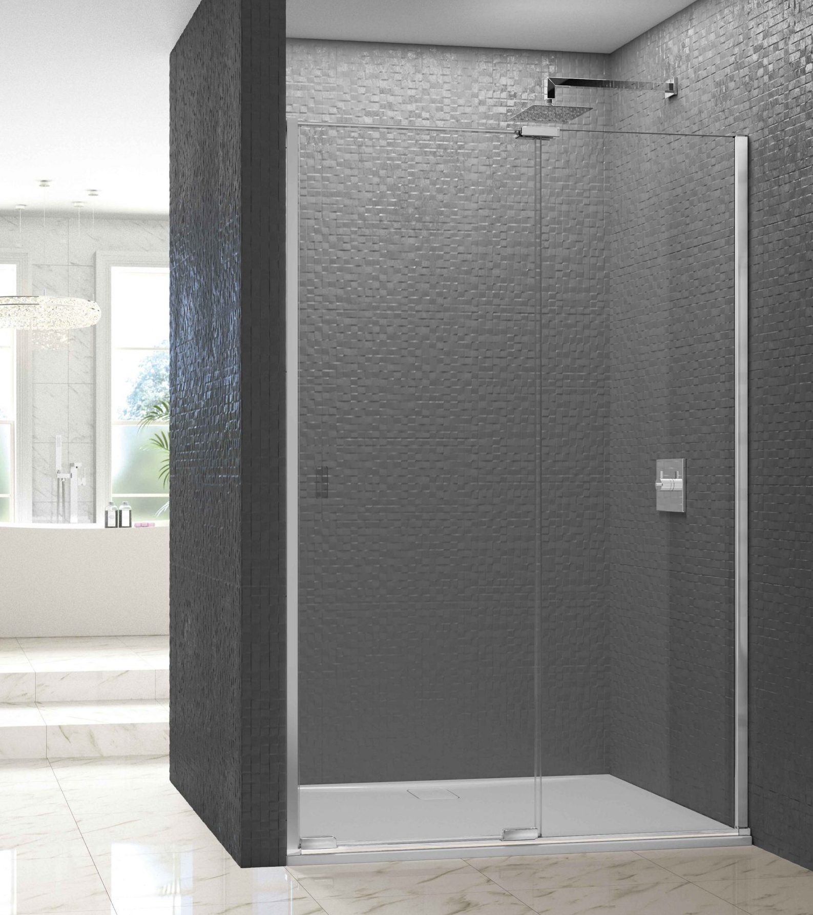 Дверь в нишу ARXFSL130E L or R Merlyn Arysto Хромированный  - Вид №1