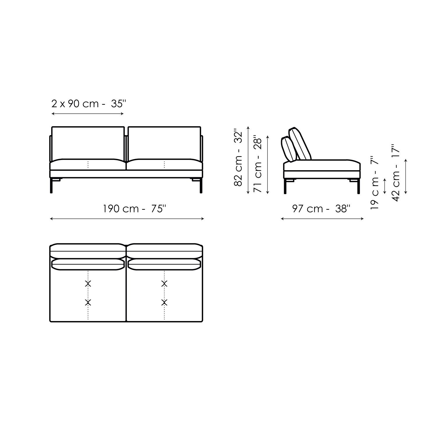 Ткань диван BONALDO ALIANTE ARCH-00100553 - Вид №5
