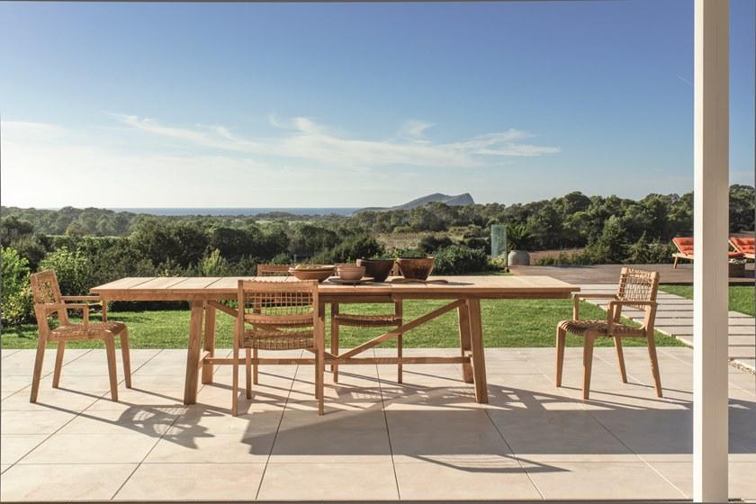 Unopiù Раздвижной прямоугольный стол из тика Synthesis Tatsy - Вид №5