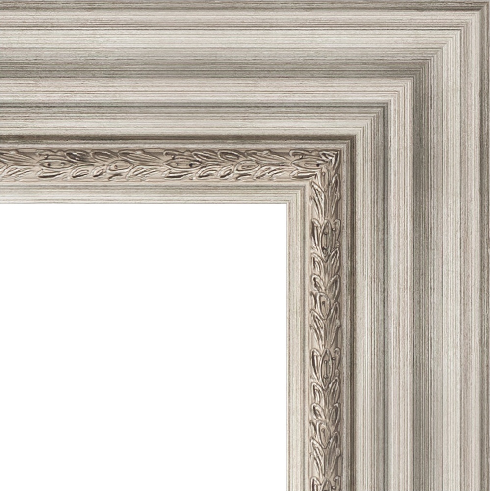 BY 4190 Зеркало с гравировкой в багетной раме - римское серебро 88 mm EVOFORM Exclusive-G - Вид №5