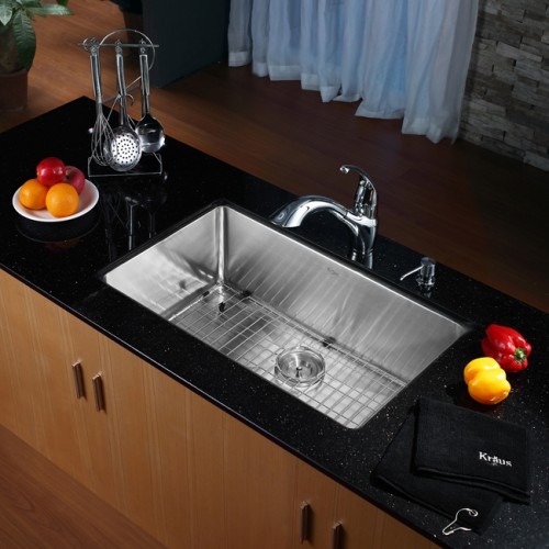 KHU100-30-KPF2210ORB-KSD30ORB Накладная раковина на столешницу  прямоугольная Krausru  - Вид №7