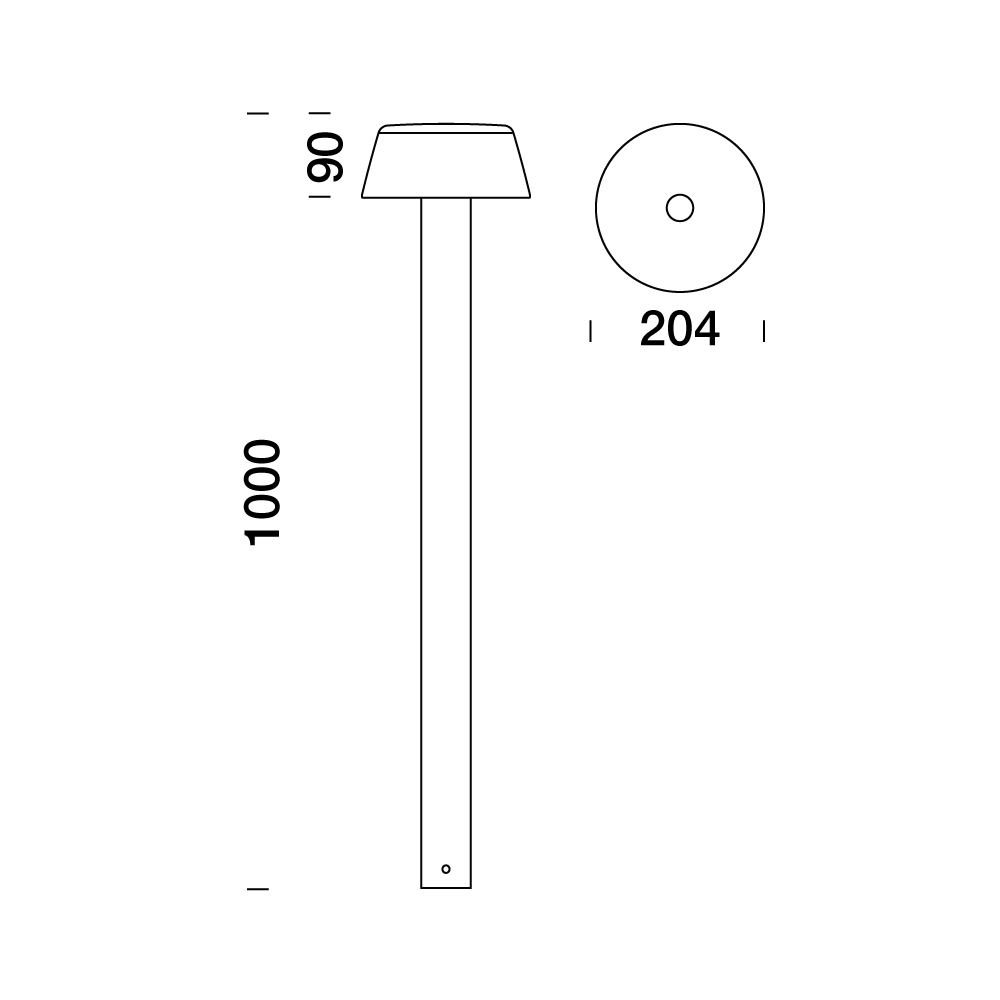 2046266 Мобильный светильник Platek FONT paletto  FONT h. 1000 mm - 12 LED 4000K 360° diffuse  - Вид №10