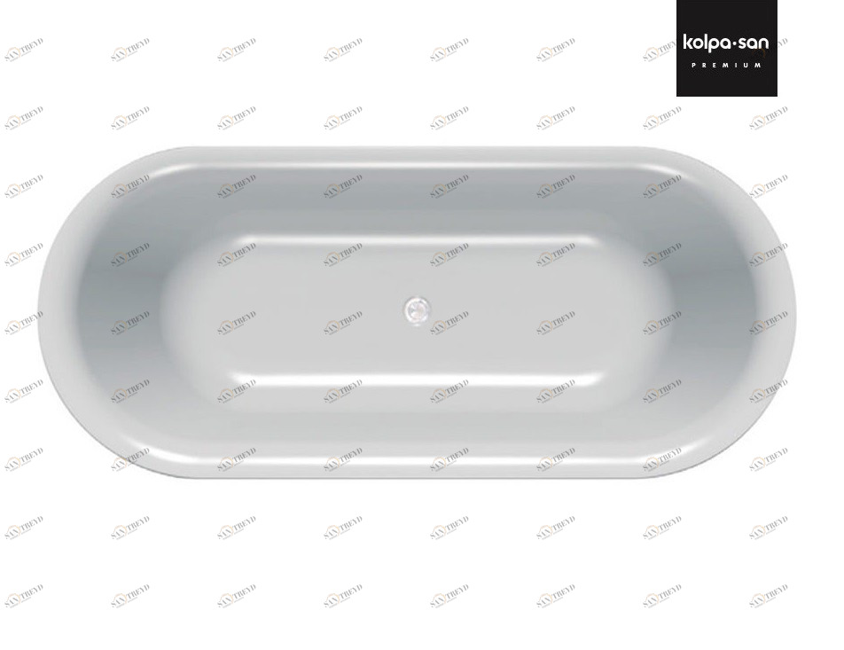 Ванна из искусственного камня Kerrock Antiq 00814 BLACK&WHITE Словения Kolpa-San 