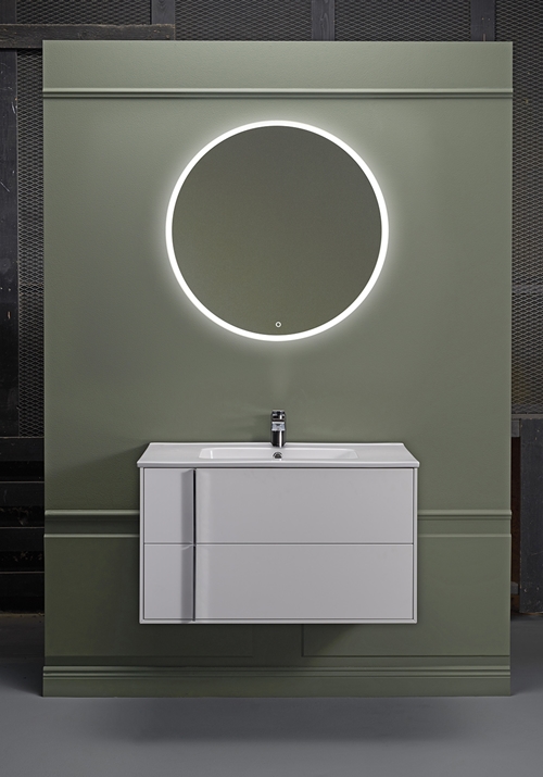 1590010 Шкаф Для Умывальника Edge 800 Белый Hafa  Белый  - Вид №3