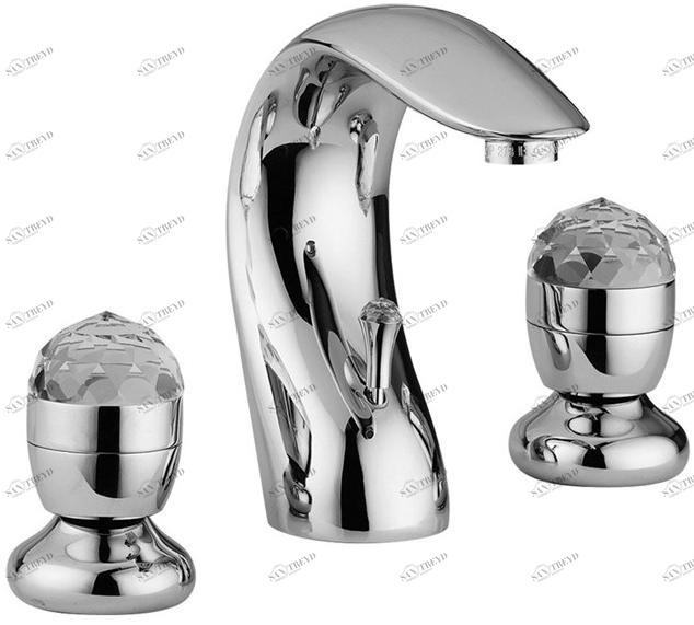 Rubinetteria Giulini Смеситель для раковины на 3 отверстия Persia crystal - persia F3812a/s