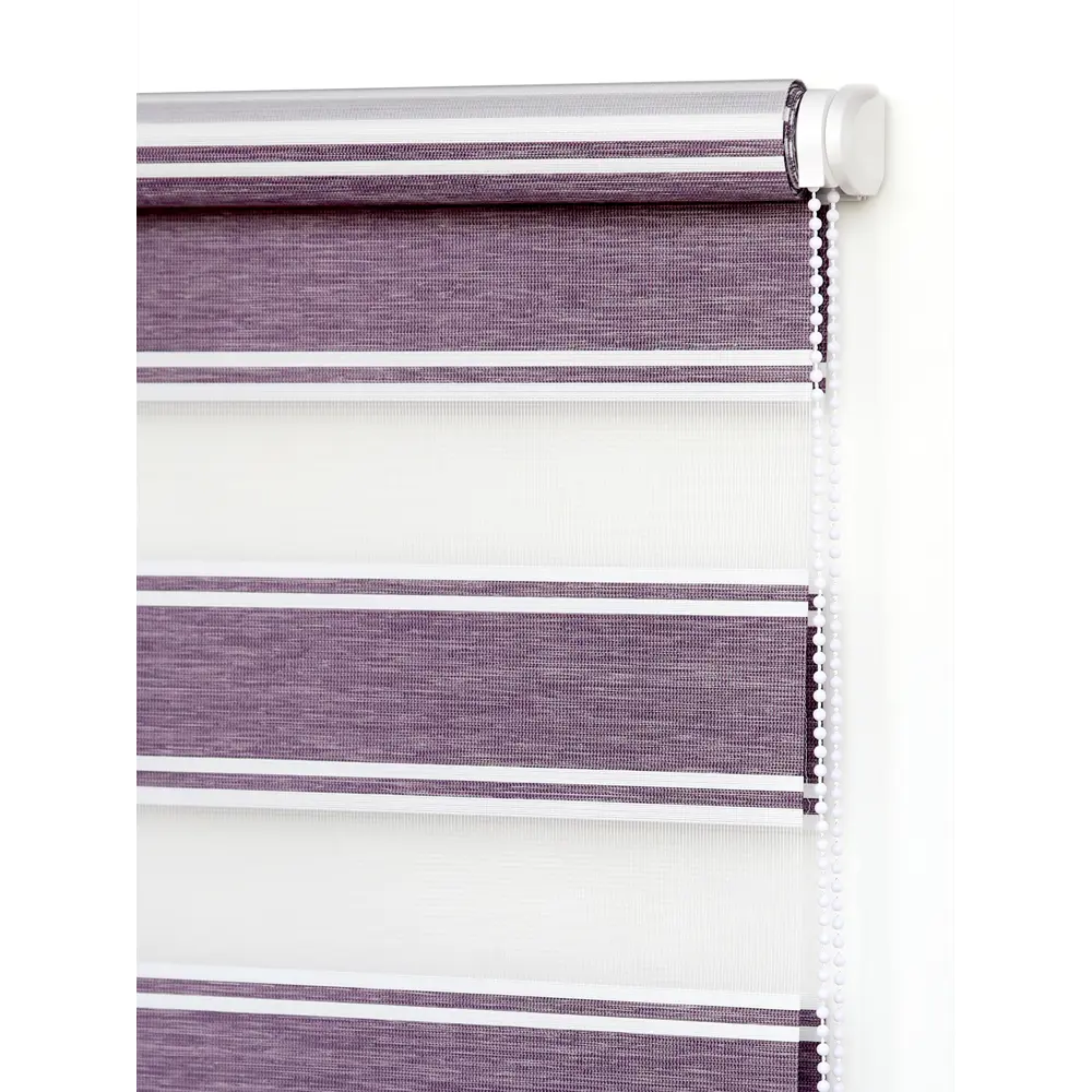 Штора рулонная день-ночь Дэли 120x175 см сиреневая MIAMOZA STLM-2014191 - Вид №1