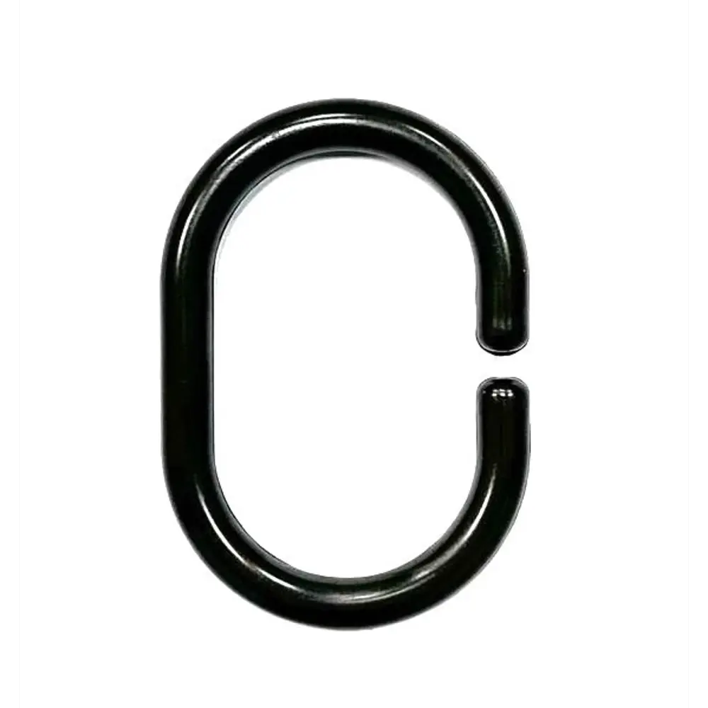 Кольца для шторы в ванную Primanova цвет черный глянцевый 12 шт STLM-2203569