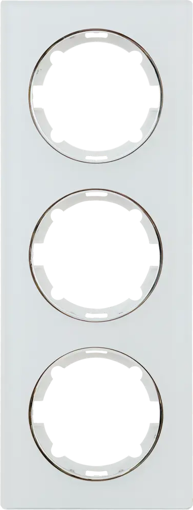 ONEKEYELECTRO Florence - тройная стеклянная рамка для вертикальных розеток 82838542