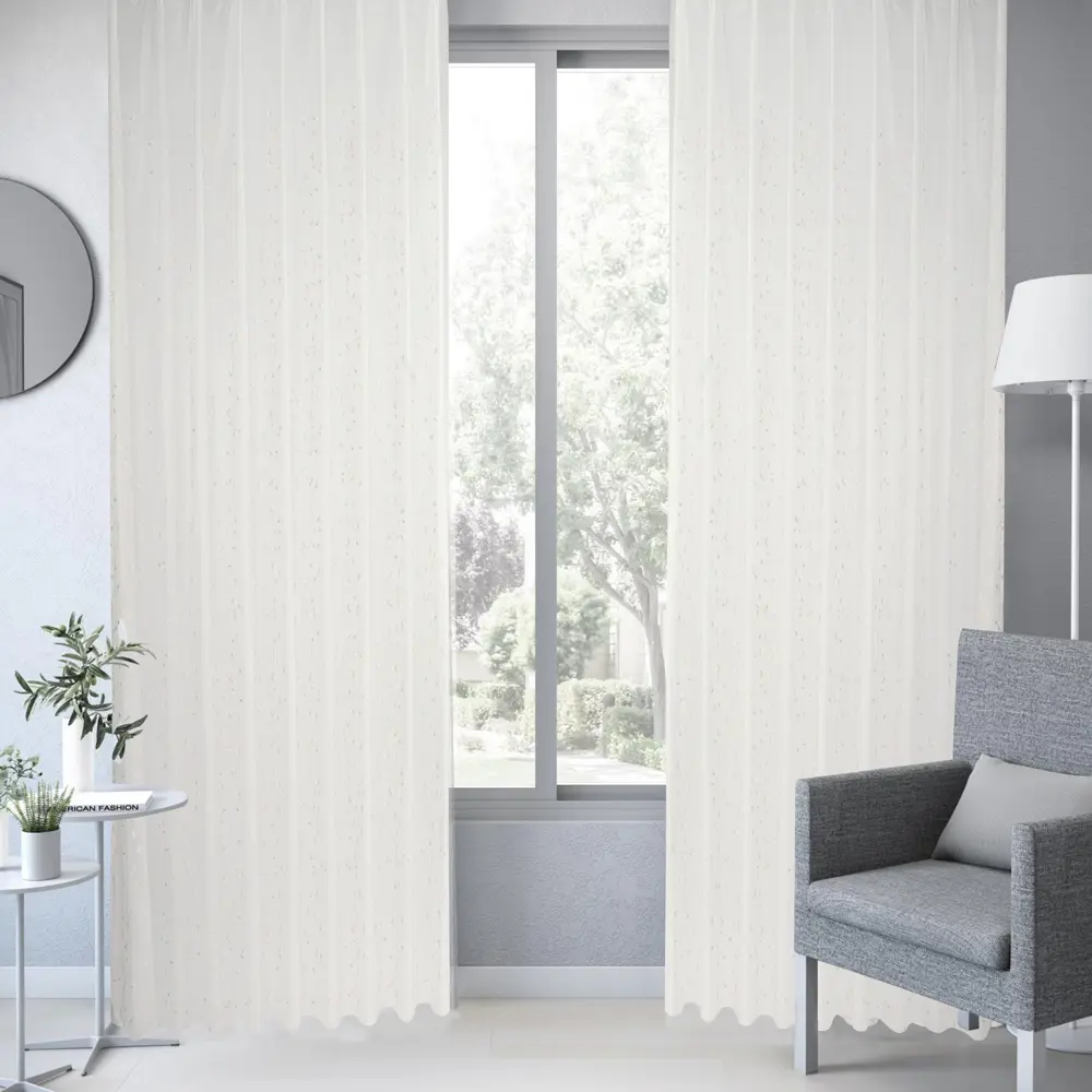 Тюль на ленте Donsiya 250x280 см цвет белый, голубой, бежевый 83407075 STLM-2034508 INSPIRE  - Вид №3