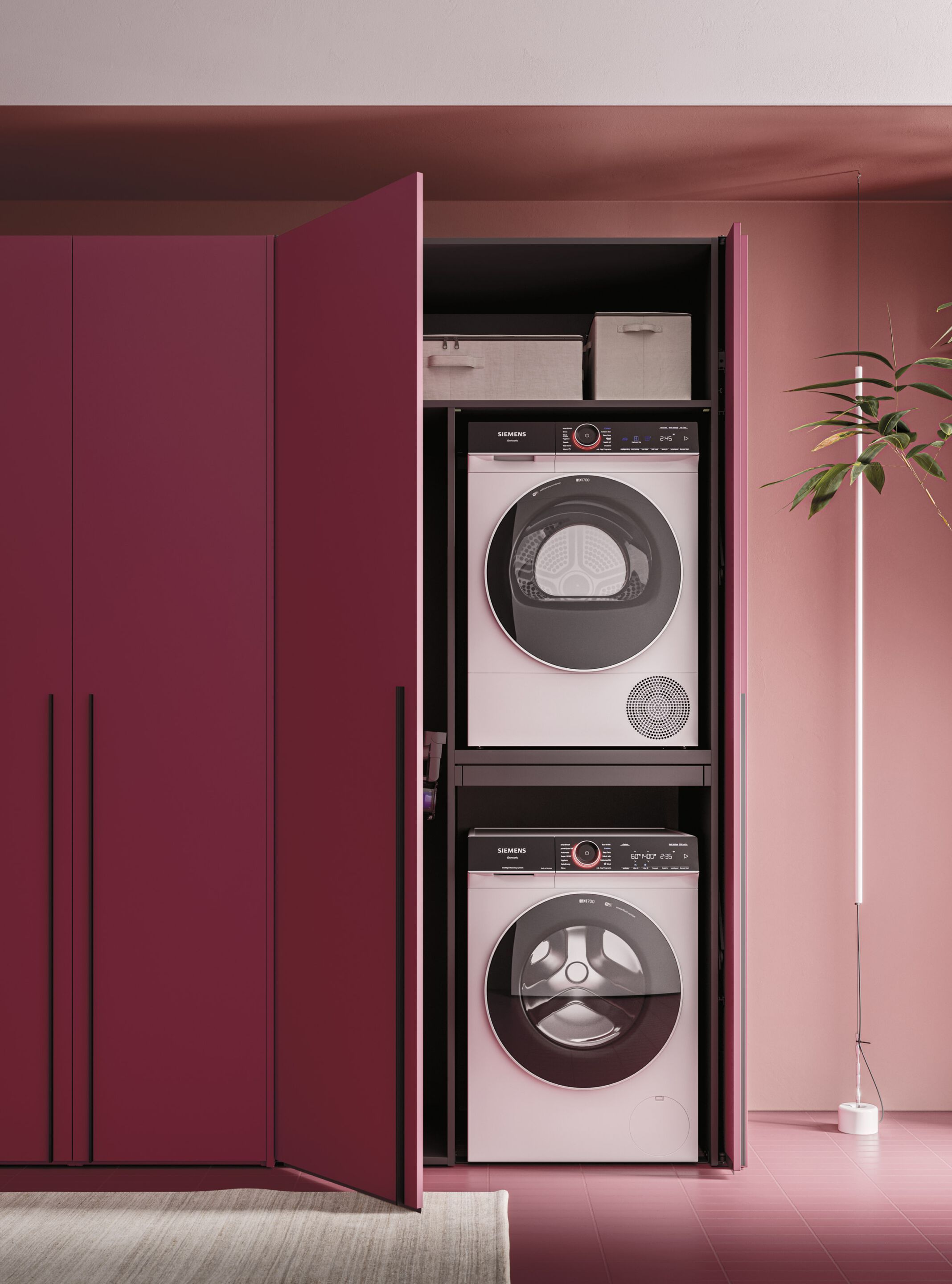 Шкаф для белья со стиральной машиной Arbi Arredobagno пузыри ARCH-00069842 - Вид №2