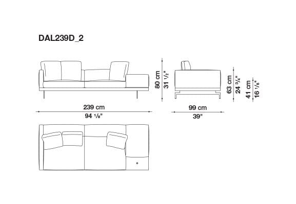3-местный тканевый диван B&B Italia док ARCH-00033457 - Вид №15