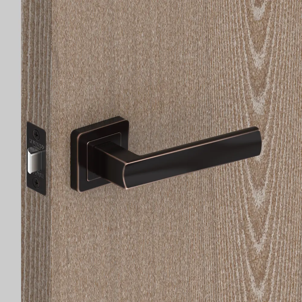 Ручка дверная на розетке Xtra ABL28, цвет тёмная медь FUARO STLM-2106271 - Вид №9