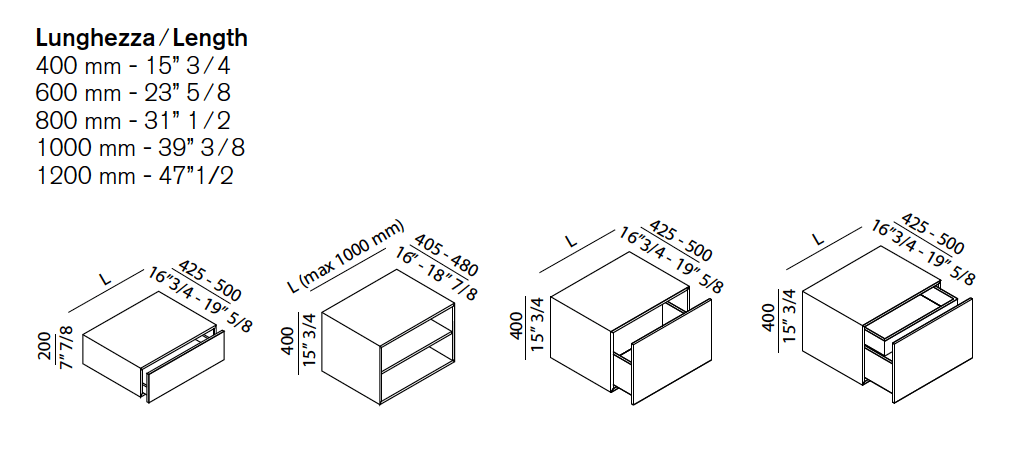 Подвесной умывальник с ящиками Agape Flat XL ARCH-00013500