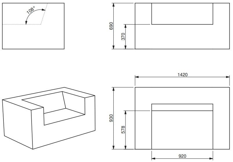 Кресло QM Foam с подлокотниками Quinze & Milan ARCH-00082841 - Вид №3