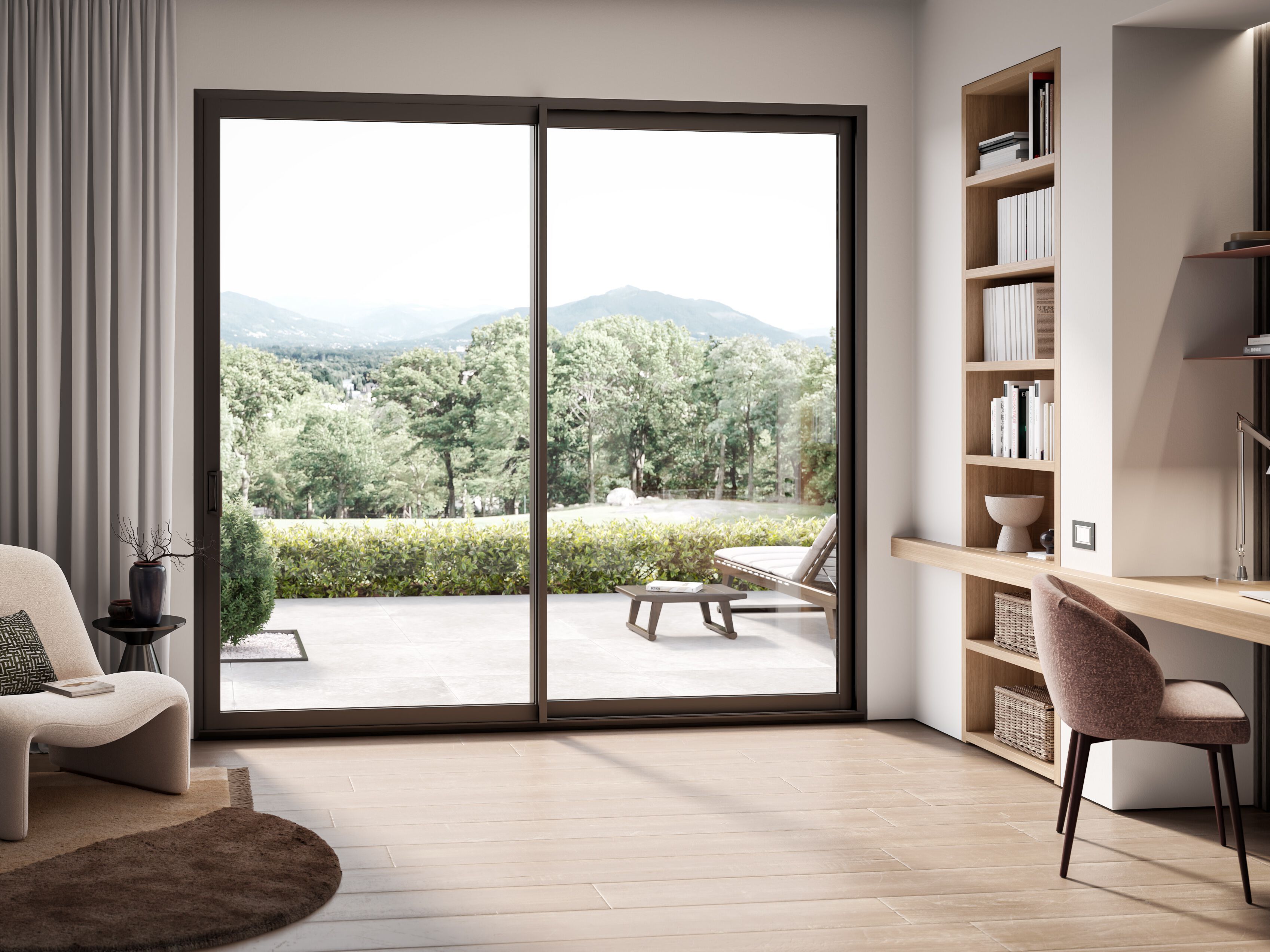 Алюминиевые раздвижные двери-окна WnD MODERN SLIDE ARCH-00148600