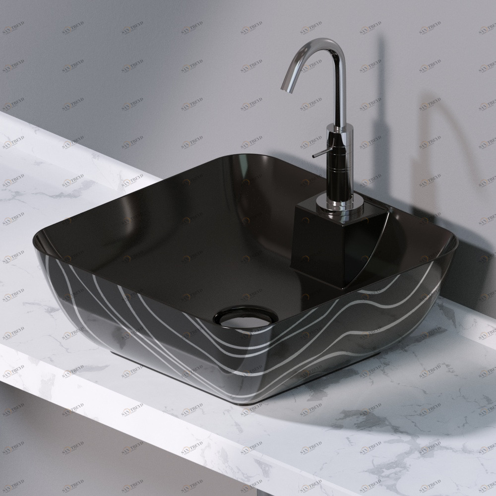 L606411P Накладная раковина на столешницу  прямоугольная A. e T. Italia ELITE AeT ITALIA