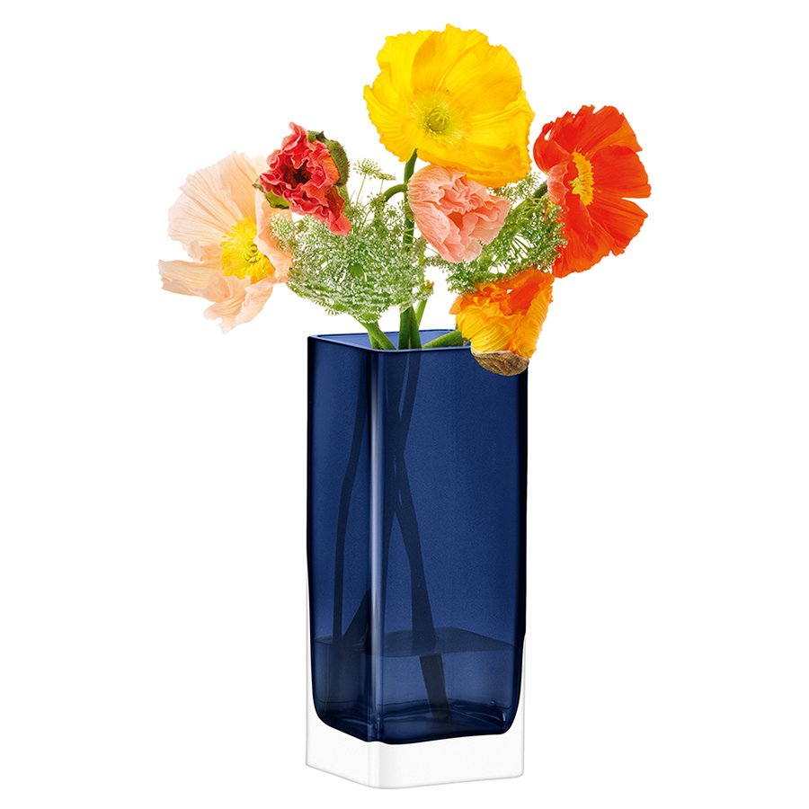 Ваза прямоугольная 20х10х10 см синяя Modular LSA INTERNATIONAL - 253405 Синий  - Вид №2