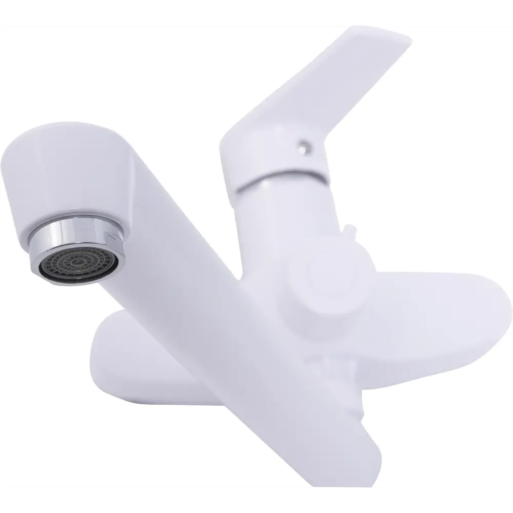 Смеситель для ванны однорычажный универсальный с лейкой и шлангом цвет белый Santreyd Ростов STLM-2159721 - Вид №2