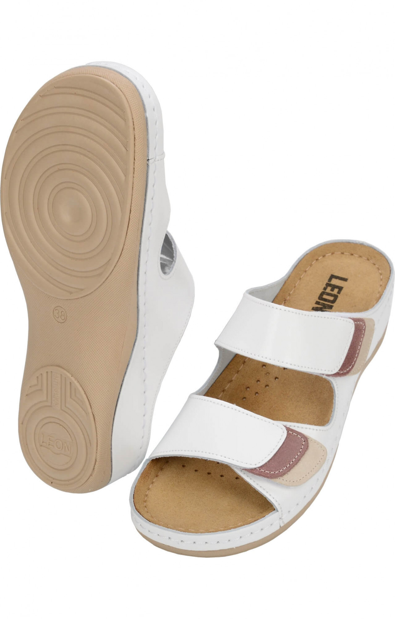 62375 Сандалии "Leon" женские белые LEON  Врач  размер 36 