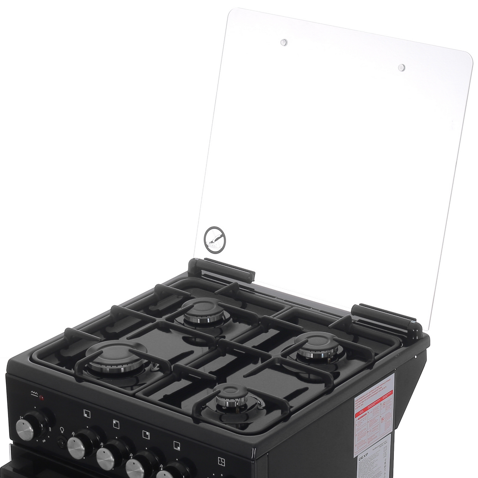 9082372 Комбинированная плита DEXP M25-1B черный STDN-0014817 - Вид №8