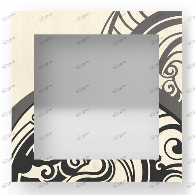 LIGNIS® Квадратное настенное зеркало в раме Dolcevita abstract 12.004