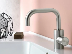 MINA Смеситель для раковины на столешницу из нержавеющей стали с одним отверстием Synth 4513