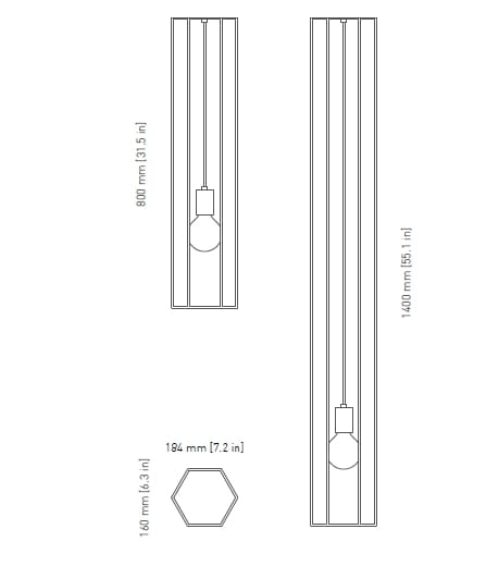 Порошковое покрытие стальной подвесной светильник +kouple LINES HEX ARCH-00018713 - Вид №3