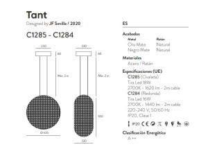 092122 Люстра овальная латунная Aromas del Campo Tant