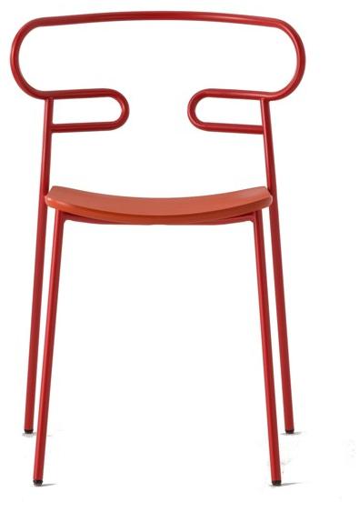 TrabA' Стул из металла и полиуретана с открытой спинкой Genoa 0047-met-pu - Вид №5