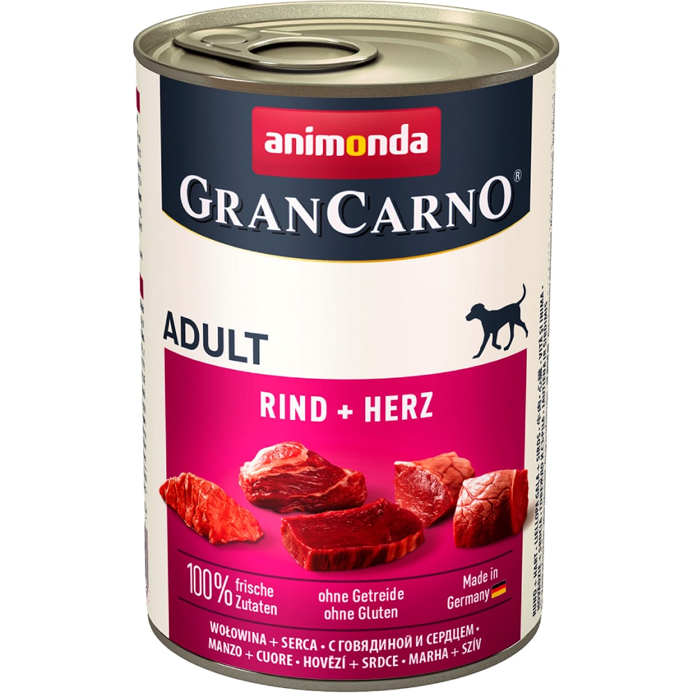 ПР0060000 Корм для собак Gran Carno Original Adult говядина и сердцем банка 400г Animonda 