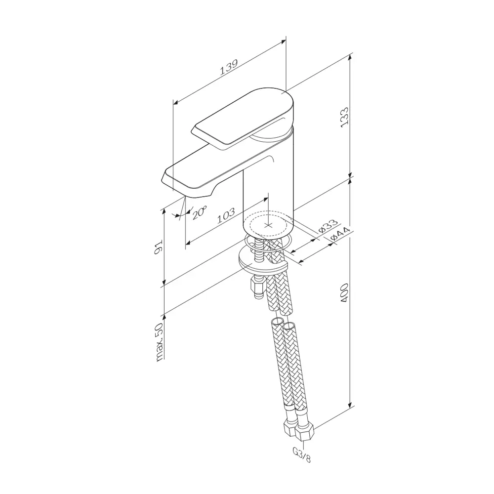 Смеситель AM.PM Flash для раковины - черный матовый 86406011 STLM-0996850 - Вид №12