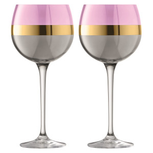 G1338-19-195 Набор из 2 круглых бокалов bangle 525 мл розовый LSA International