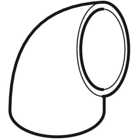 GEBERIT 364.873.16.1 Отвод Geberit PE 90°, укороченный, без патрубка  - Вид №1