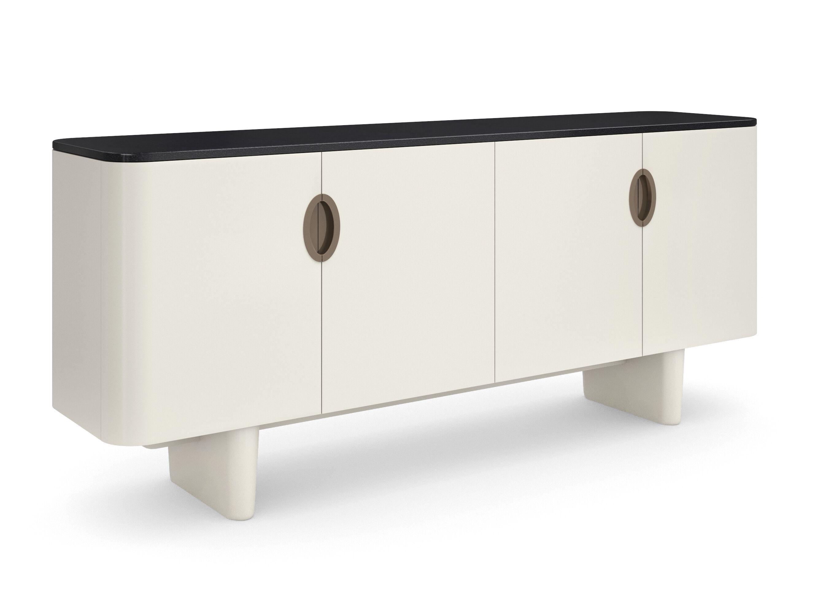 Деревянный шкаф с распашными дверями и мраморной столешницей Caracole Paragon ARCH-00009223