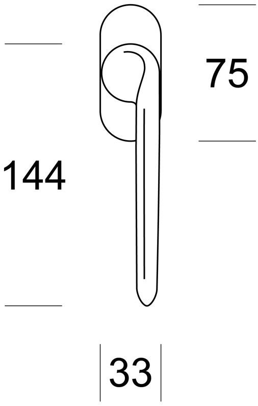 Ento Оконная ручка из латуни на розетке Elan 6268 - Вид №1