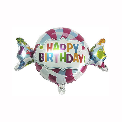 32 Фигурные шары из фольги 03 1 шт. "Конфета Happy Birthday", 18"/45 см Патибум 