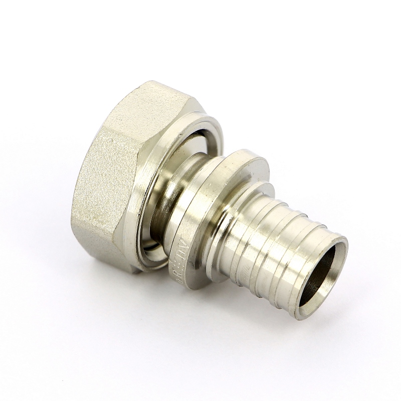 Соединитель надвижной-В Rehau 20 x 3/4"EK никелированный DZR-латунь 169176 - Вид №3