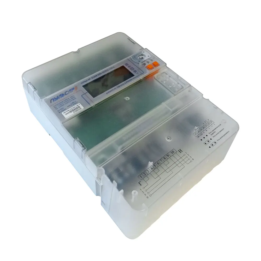 Счетчик электроэнергии RS-485x1ч трехфазный трехтарифный электронный 100 А Пульсар STLM-2173840 - Вид №1