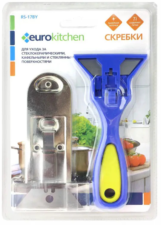 90713270 Скребок Eurokitchen металл/пластик цвет синий RS-17BY STLM-0350321