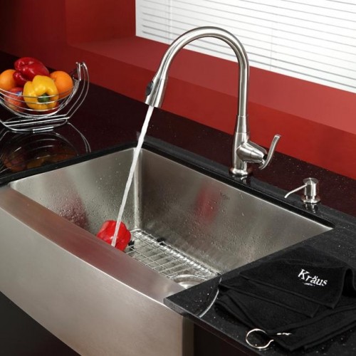 Кухонные смесители KPF-2230SN латунь krausru  - Вид №3