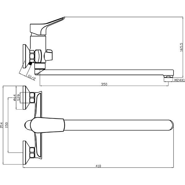 35-L35/K EFRA  Смеситель универсальный  ARGO kran 35l35kefra - Вид №1