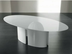 Meridiani Овальный обеденный стол из дерева Gong