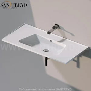 BM105L9016 Подвесная раковина настенная прямоугольная Ceramica Flaminia Bloom белая