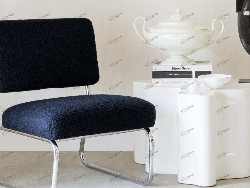 Élitis Однотонная огнестойкая ткань букле из шерсти Dolce lana sun-id-1354192