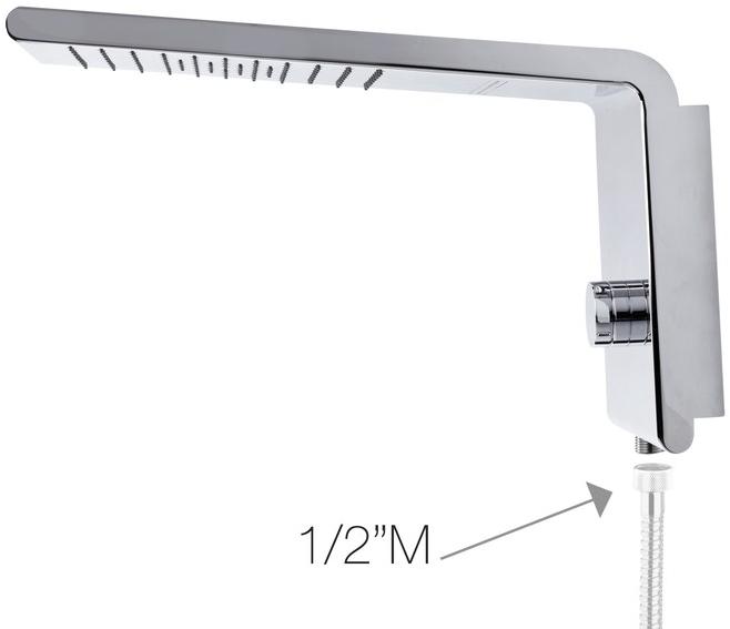 Bossini Настенная лейка для душа из нержавеющей стали Syncronia I00594 - Вид №1