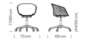 Офисное кресло из полипропилена с 5 спицами Et al Uni-Ka ARCH-00045790 - Вид №2