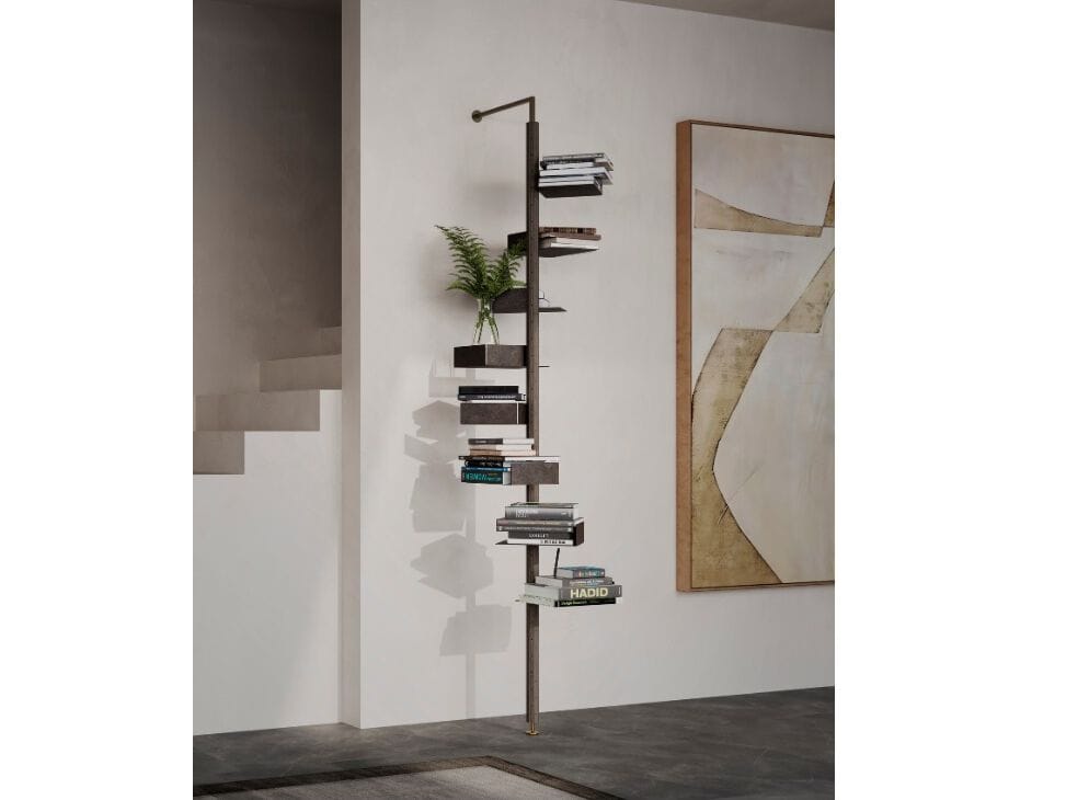 Книжный шкаф из массива дерева и металла Pacini & Cappellini Octagon ARCH-00016787