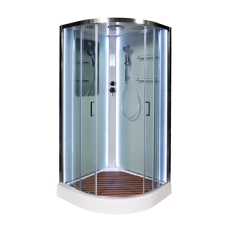 L 810 с электрикой BLACK Душевая кабина DETO Серия L А01 LED