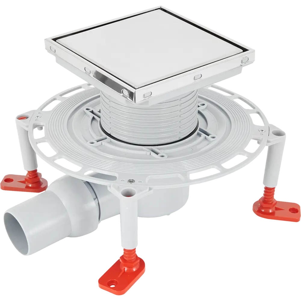 Душевой трап Ани Пласт Риф с регулируемыми опорами 150x150 мм 86144066 STLM-0066461