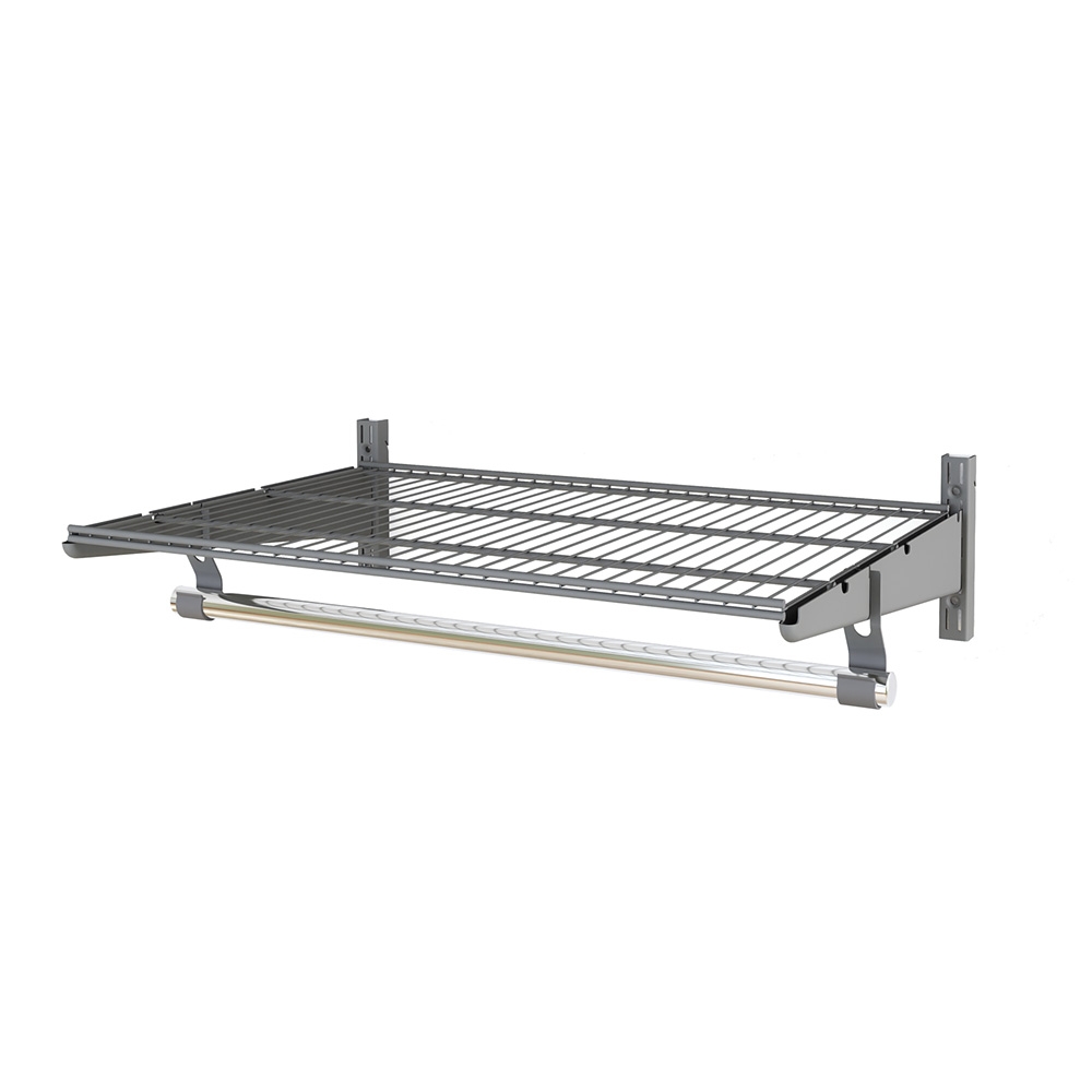 Комплект гардеробной системы , 630x160x450, серый LJPS0586 Public Steel Россия  - Вид №1